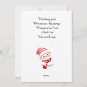 フェスティバルスノーフレーククリスマスカード シーズンカード (裏面)