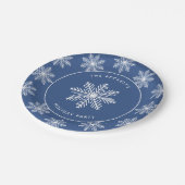 フェスティバルスノーフレーククリスマスホリデーパーティー ペーパープレート (アングル)