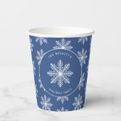 フェスティバルスノーフレーククリスマスホリデーパーティー 紙コップ (裏面)