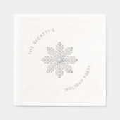 フェスティバルスノーフレーククリスマスホリデーパ実在ーティ 箔ナプキン (正面)
