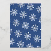 フェスティバルスノーフレーククリスマスホリデーパ実在ーティ 箔招待状 (裏面)