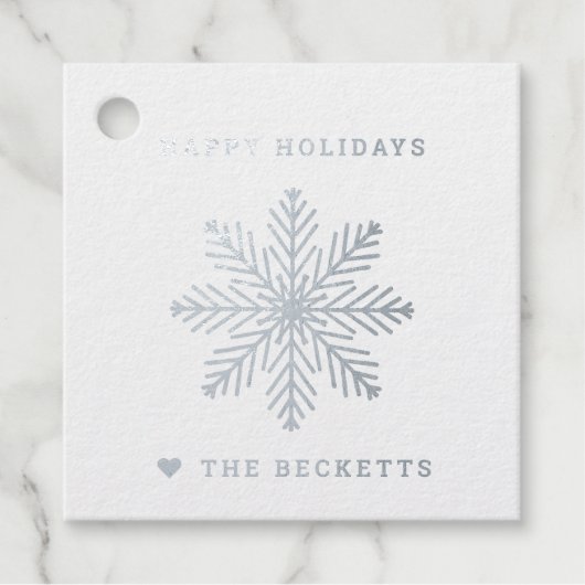 フェスティバルスノーフレーククリスマスホリデー フェイバータグ (正面)