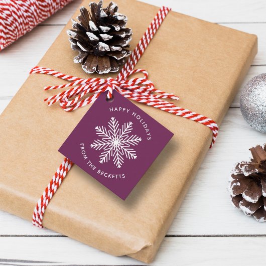 フェスティバルスノーフレーククリスマスホリデー フェイバータグ