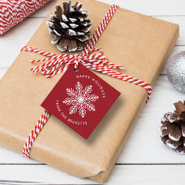 フェスティバルスノーフレーククリスマスホリデー フェイバータグ