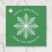 フェスティバルスノーフレーククリスマスホリデー フェイバータグ (正面)