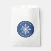 フェスティバルスノーフレーククリスマスホリデー フェイバーバッグ (正面)