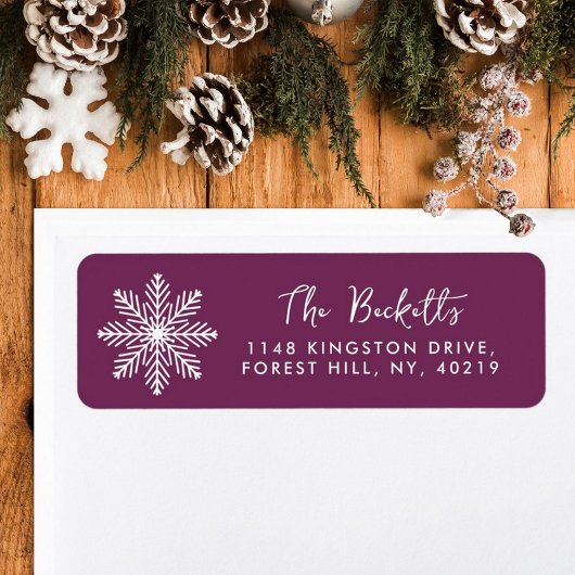 フェスティバルスノーフレーククリスマスホリデー ラベル