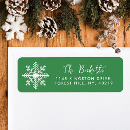 フェスティバルスノーフレーククリスマスホリデー ラベル