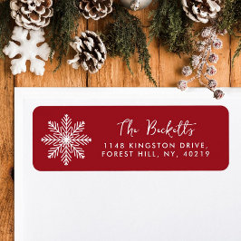 フェスティバルスノーフレーククリスマスホリデー ラベル