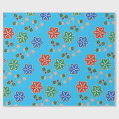 フェスティバルスノーフレーククリスマスラッピング紙 ラッピングペーパー (フラット)