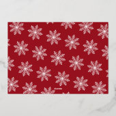 フェスティバルスノーフレーククリスマス4写真実在 箔シーズンカード (裏面)