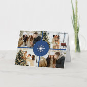 フェスティバルスノーフレーククリスマス4写真実在 箔シーズンカード (正面)