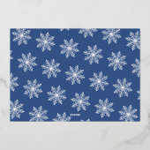 フェスティバルスノーフレーククリスマス4写真実在 箔シーズンカード (裏面)