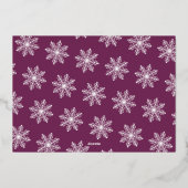 フェスティバルスノーフレーククリスマス4写真実在 箔シーズンカード (裏面)