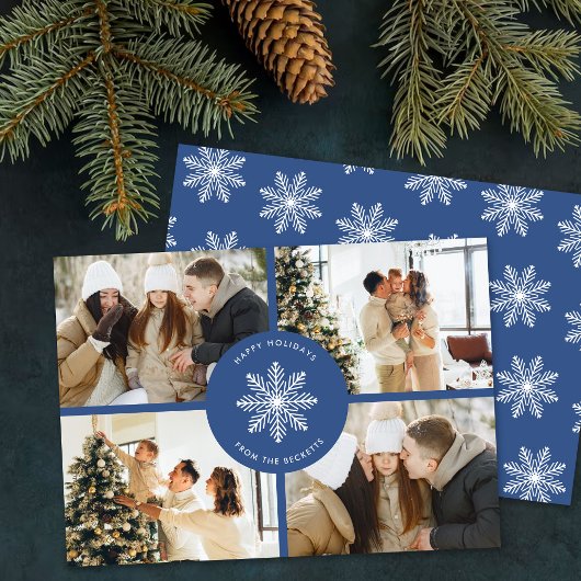 フェスティバルスノーフレーククリスマス4写真 シーズンカード