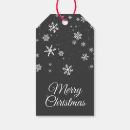 フェスティバルスノーフレークスメッセージグレークリスマスホリデー ギフトタグ