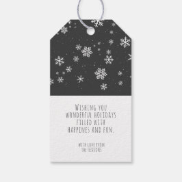 フェスティバルスノーフレークスメッセージグレークリスマスホリデー ギフトタグ