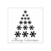 フェスティバルスノーフレークツリースクリプトメリークリスマス ラバースタンプ (インプリント)