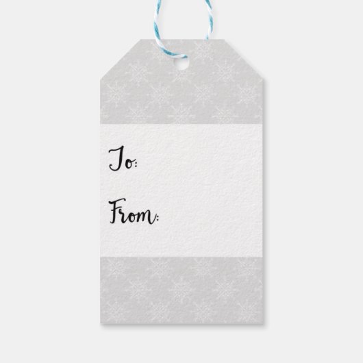 フェスティバルスノーフレークピース&ジョイギフトラベル ギフトタグ (裏面)