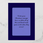 フェスティバルスノーフレークボーブルホワイトレッドグリーンクリスマス 箔シーズンカード (裏面)