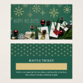 フェスティバルスノーフレーク、クリスマスラッフルチケット (正面&裏面)