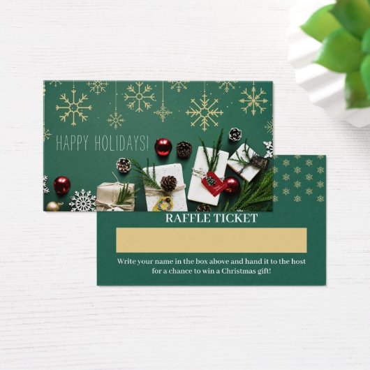 フェスティバルスノーフレーク、クリスマスラッフルチケット (デスク)