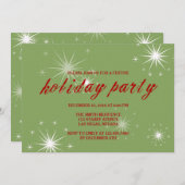フェスティバルスパークラーズホリデー/クリスマスパーティー招待状 招待状 (正面/裏面)