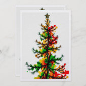 フェスティバルスプラッシュクリスマスツリー シーズンカード (正面/裏面)