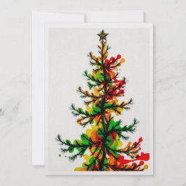 フェスティバルスプラッシュクリスマスツリー シーズンカード
