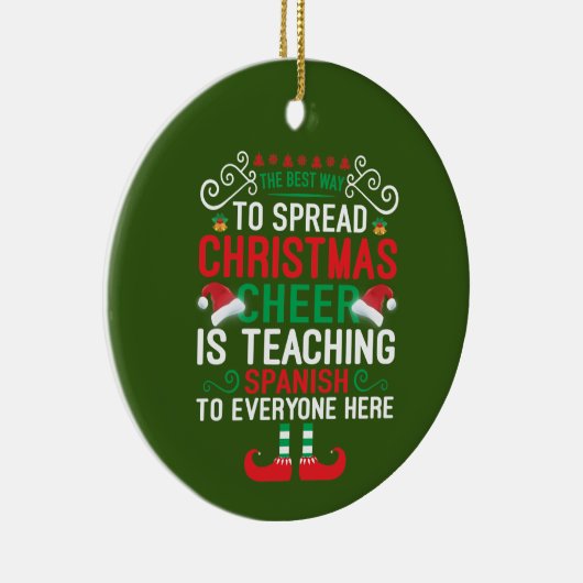 フェスティバルスペインの先生追加気持ち セラミックオーナメント (右)