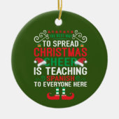 フェスティバルスペインの先生追加気持ち セラミックオーナメント (正面)