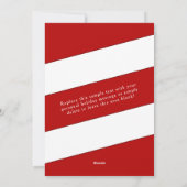 フェスティバルスメリークリプト赤&白フォトクリスマス シーズンカード (裏面)