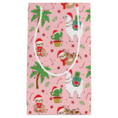 フェスティバルスロッツアンドラマスホリデーパターン スモールペーパーバッグ (正面)