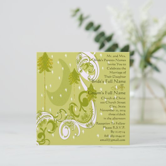 フェスティバルスワールムーンツリースクエア結婚式招待状 招待状 (スタンド正面)