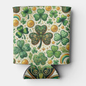 フェスティバルセントパトリックのデイシャムロックパターン 缶クーラー (正面)