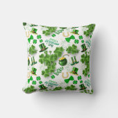 フェスティバルセントパトリックのデイホームデコールグリーンホワイト クッション (正面)
