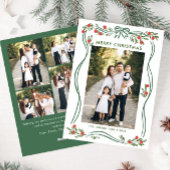 フェスティバルセージ緑クリスマスリボン5写真 シーズンカード