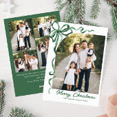 フェスティバルセージ緑クリスマスリボン5写真 シーズンカード