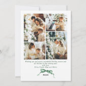 フェスティバルセージ緑クリスマスリボン5写真 シーズンカード (裏面)