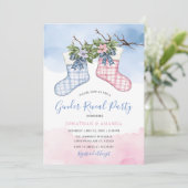 フェスティバルソックスフローラクリスマスジェンダーの表示パーティー 招待状 (スタンド正面)