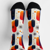 フェスティバルソックス(抽象芸術レッド、オレンジ、ブルー) ソックス (上部)