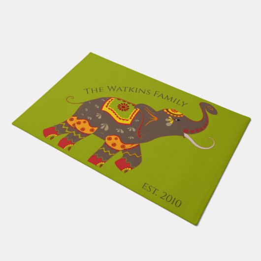 フェスティバルゾウの家族名の確立 ドアマット (アングル)