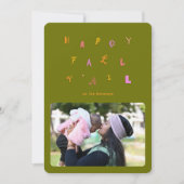 フェスティバルタイプオリーブ写真ハッピー秋Y'all シーズンカード (正面)