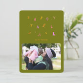 フェスティバルタイプオリーブ写真ハッピー秋Y'all シーズンカード (スタンド正面)