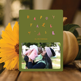 フェスティバルタイプオリーブ写真ハッピー秋Y'all シーズンカード