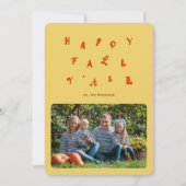 フェスティバルタイプ金ゴールドフォトフォトハッピー秋Y`all シーズンカード (正面)