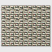 フェスティバルタイルのクリスマストレイン ラッピングペーパー (フラット)