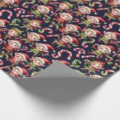 フェスティバルタイルのクリスマス小妖精や小人 ラッピングペーパー (角)