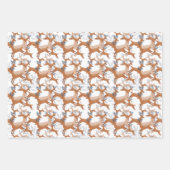 フェスティバルタイル張りのクリスマストインデアホリデイ ラッピングペーパーシート (正面)