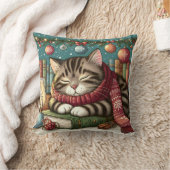 フェスティバルタキシード猫は本の上で眠る クッション (ブランケット)